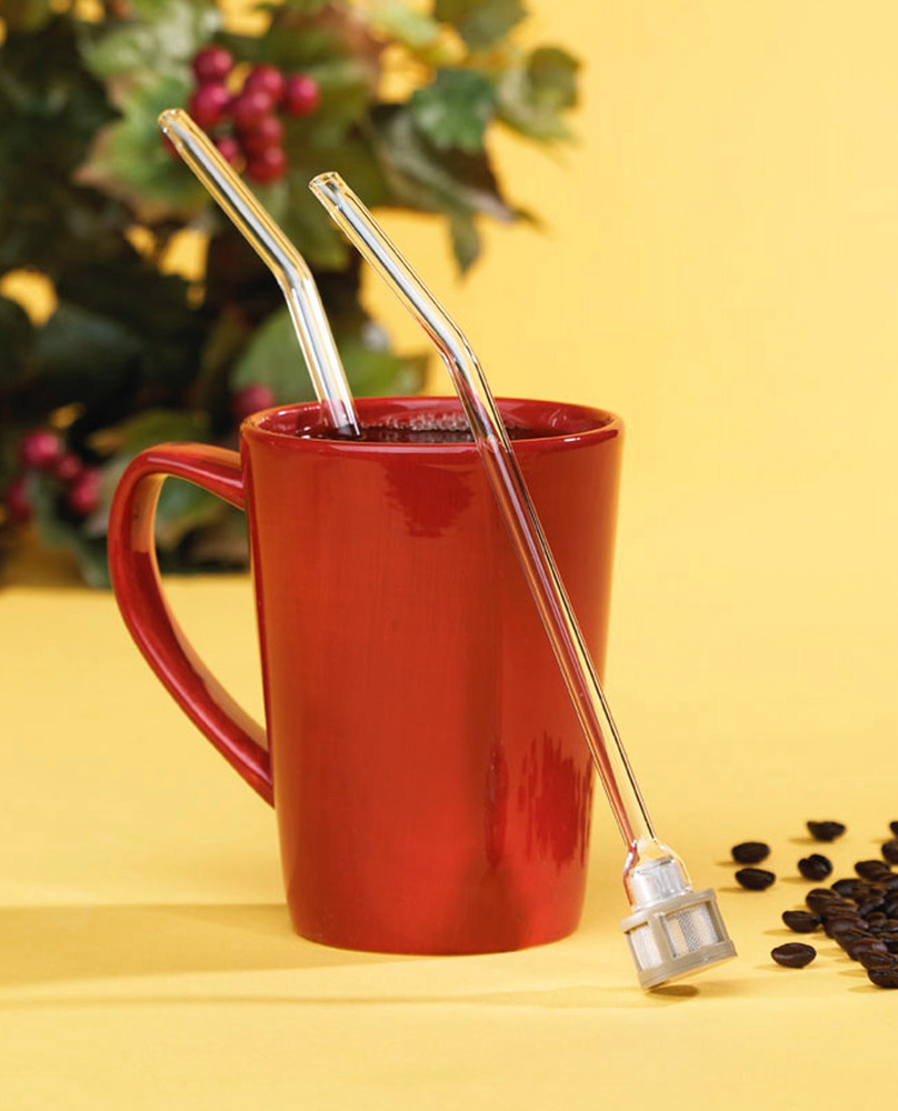 Java Wand Coffee Brewing Glass Straw With Filter Eco Wisdom Wands