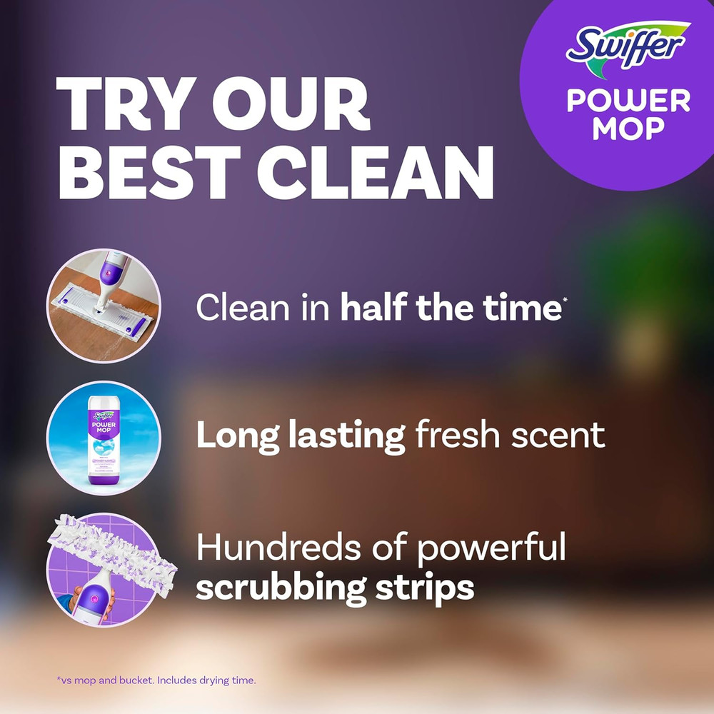 New Powermop Multi Surface Floor Cleaning Kit Pads Solution Batteries Fast Ship