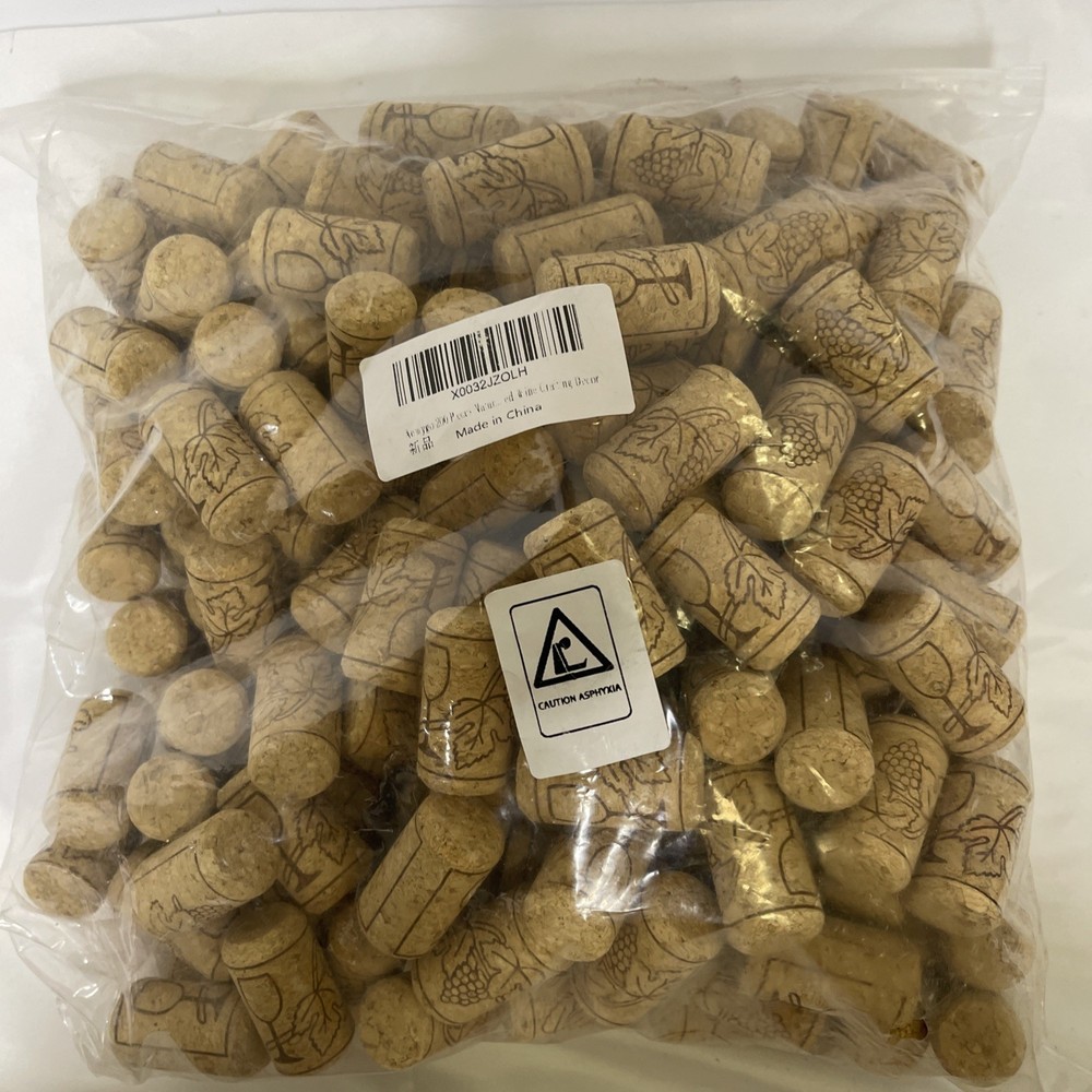 200 Pack Natural Wine Corks #8 Craft Cork Bulk DIY Wedding Craft Supply Corks