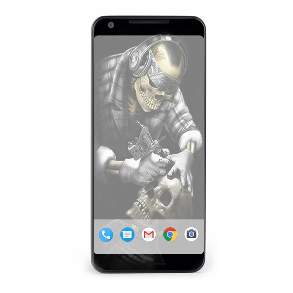 Google Pixel 2 Skins Decal Wrap Skeleton tattooer