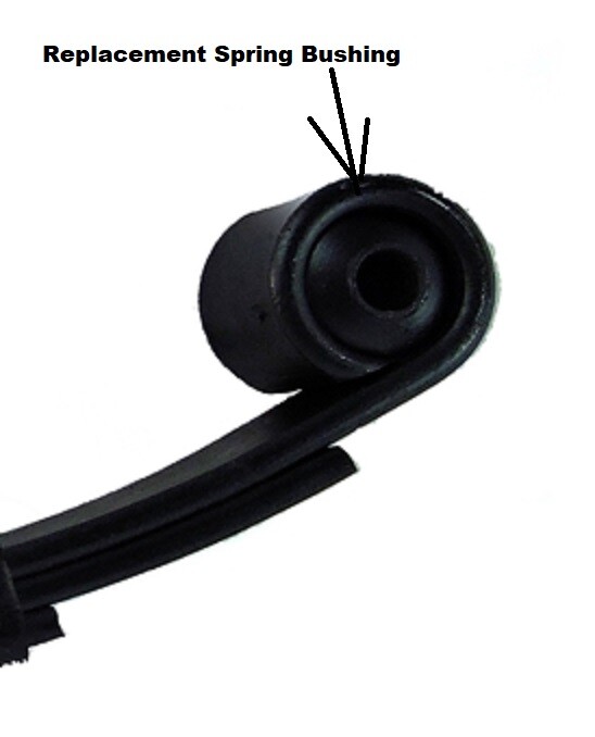1" Rubber Spring Bushing for 3" Leaf Spring Dexter 10KHD 12K 2" OD, 1" ID, 14-69