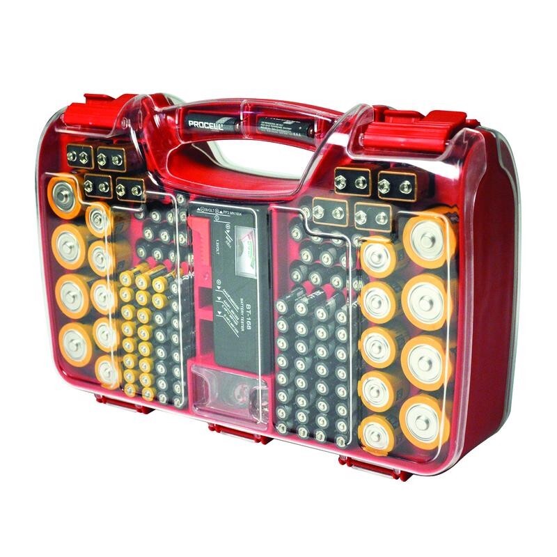 Battery Daddy Battery Organization Plastic Storage System W/ Built-In Tester 1pk