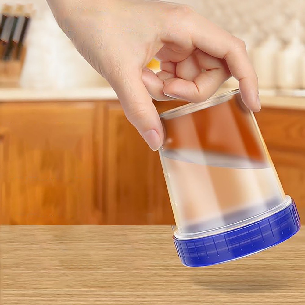 4fl oz Measuring Cup with Lid Leak Proof Seasoning Container Reusable Stackable