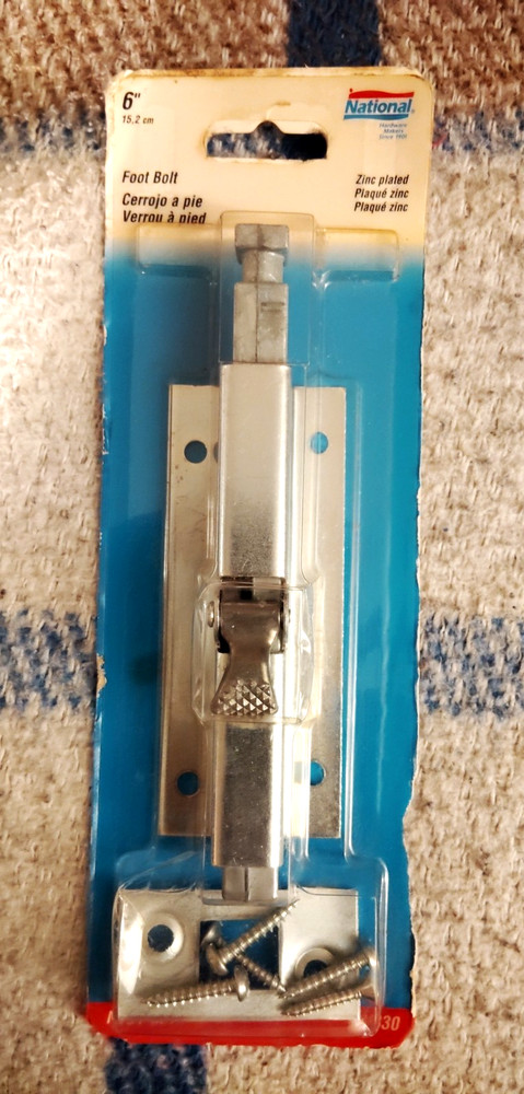National Hardware - 151-027 6" Foot Bolt - Unopened