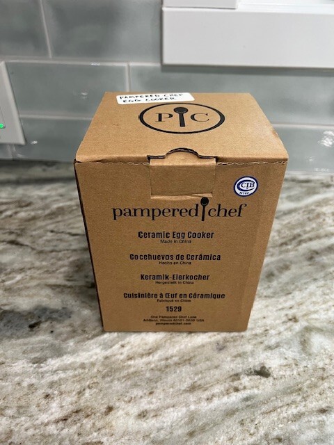 Pampered Chef Ceramic Egg Cooker New In Box
