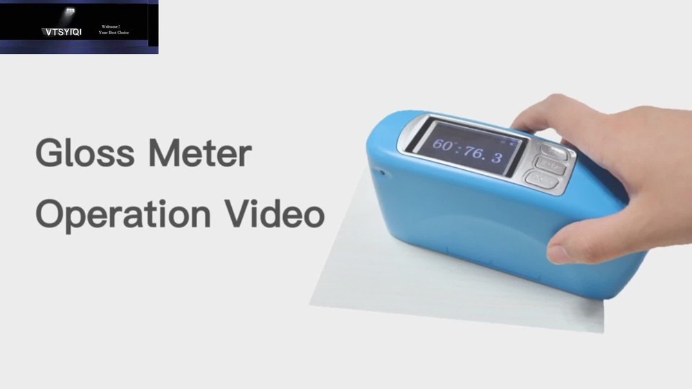 60 Degree Gloss Meter Tester 0-1000 GU Range 0.1 GU Resolution