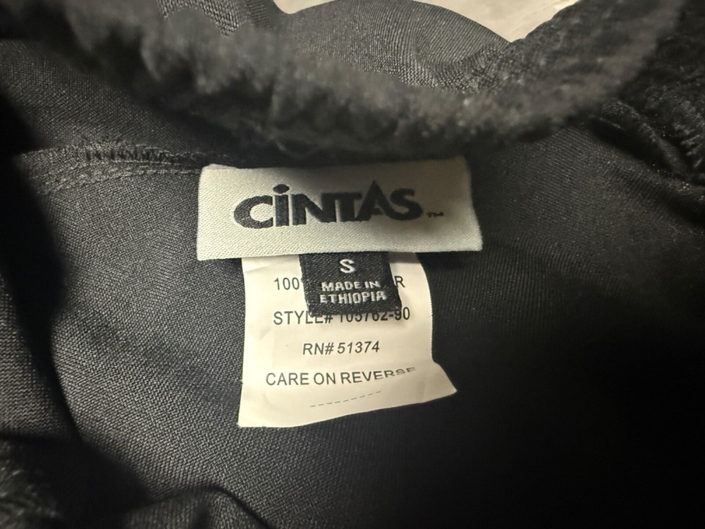 CINTAS Pants Uniform Work Pockets Black Size S NEW