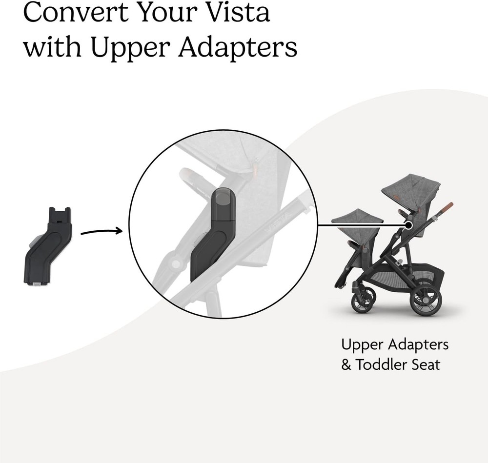 Vista Stroller Upper Adapter for V2, V3 - Quick & Secure Infant Seat Attachment