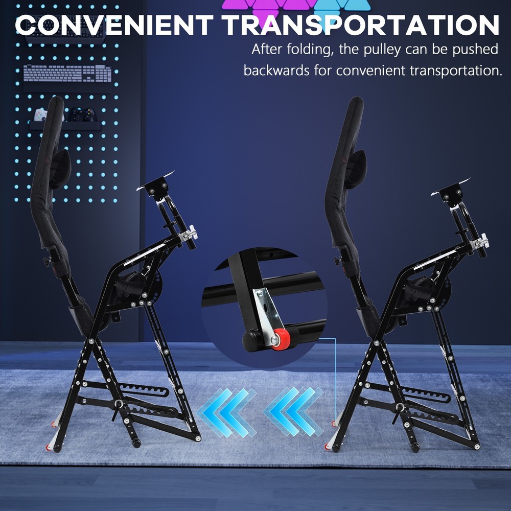 Supllueer Foldable Racing Simulator Cockpit Fits Logitech G920 Moza Thrustmaster