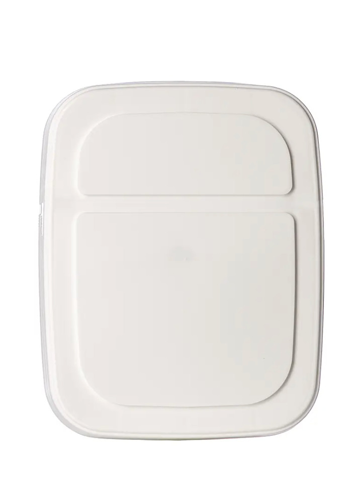 5 X 1 gallon white PP plastic rectangular EZ Stor pail with handle and lid