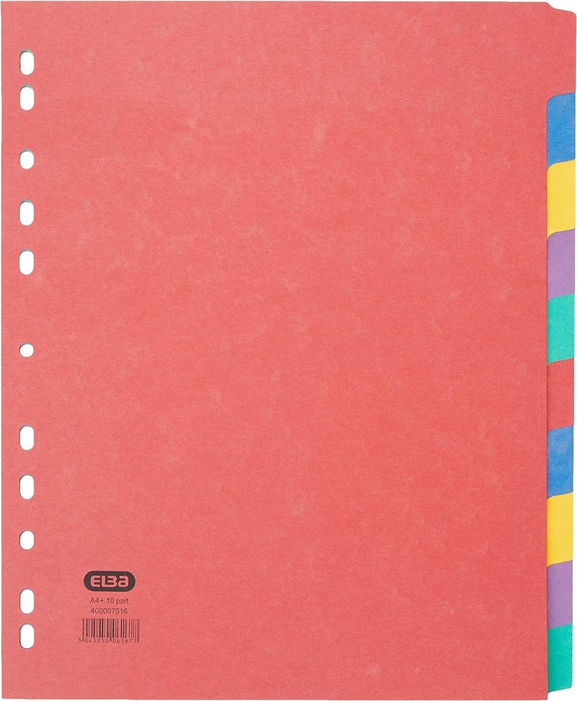 Elba A4 10 Part Extra Wide Card Divider