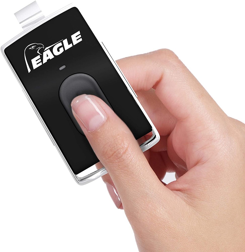 X2 Eagle EG642 Chrome Series 1-Button Remote Control Gate Transmitter Visor Clip