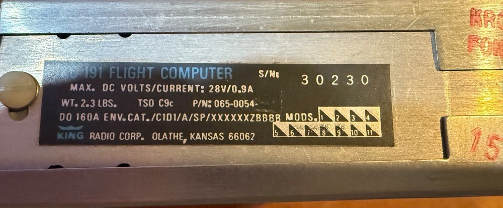 Bendix King KAP 150 Autopilot Flight Computer (KC 191) PN 065-0054-03 28 Volt