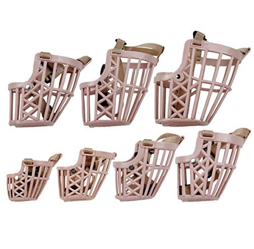 7pcs/Set Plastic Dog Muzzle, Anti Bite Adjustable Pet Basket, Dogs Training