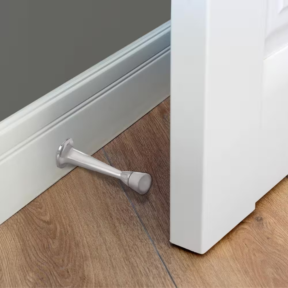 Satin Nickel Rigid Cast Door Stop (10-Pack)