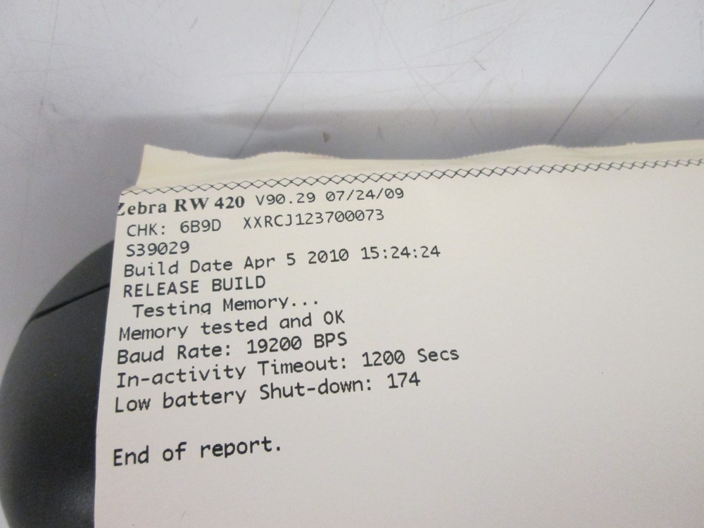 Zebra RW 420 Mobile Printer