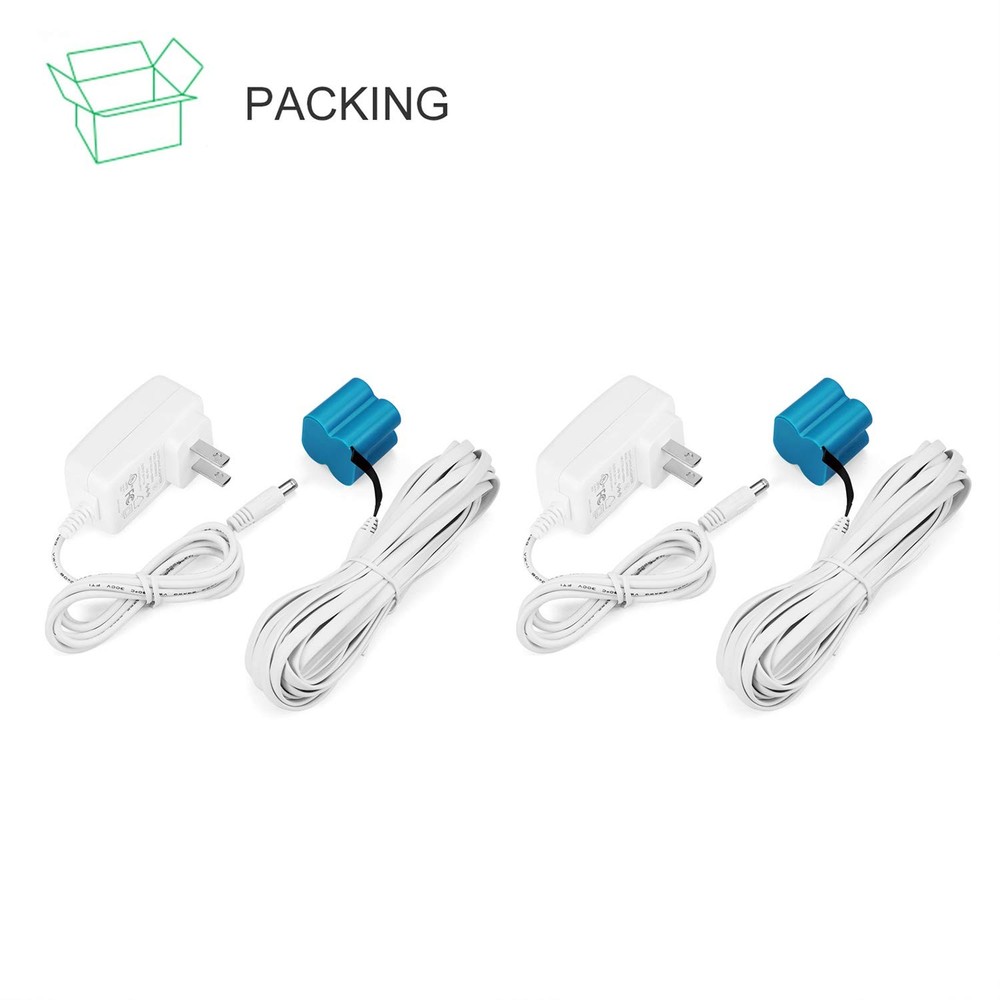 2Pack Power Adapter Compatible with Arlo (Replace CR123A), 25ft, White