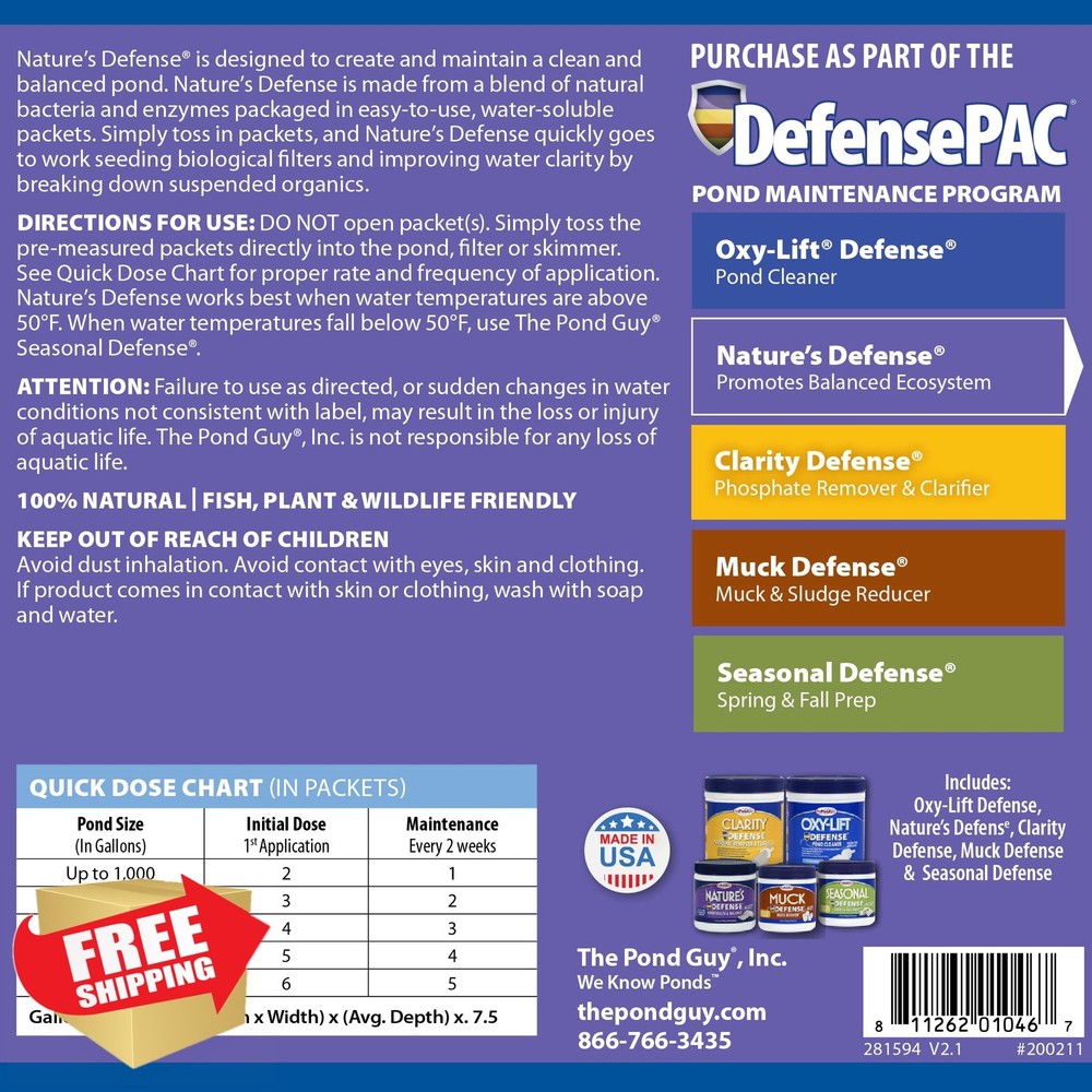 The Pond Guy Nature's Defense, 96 Packets