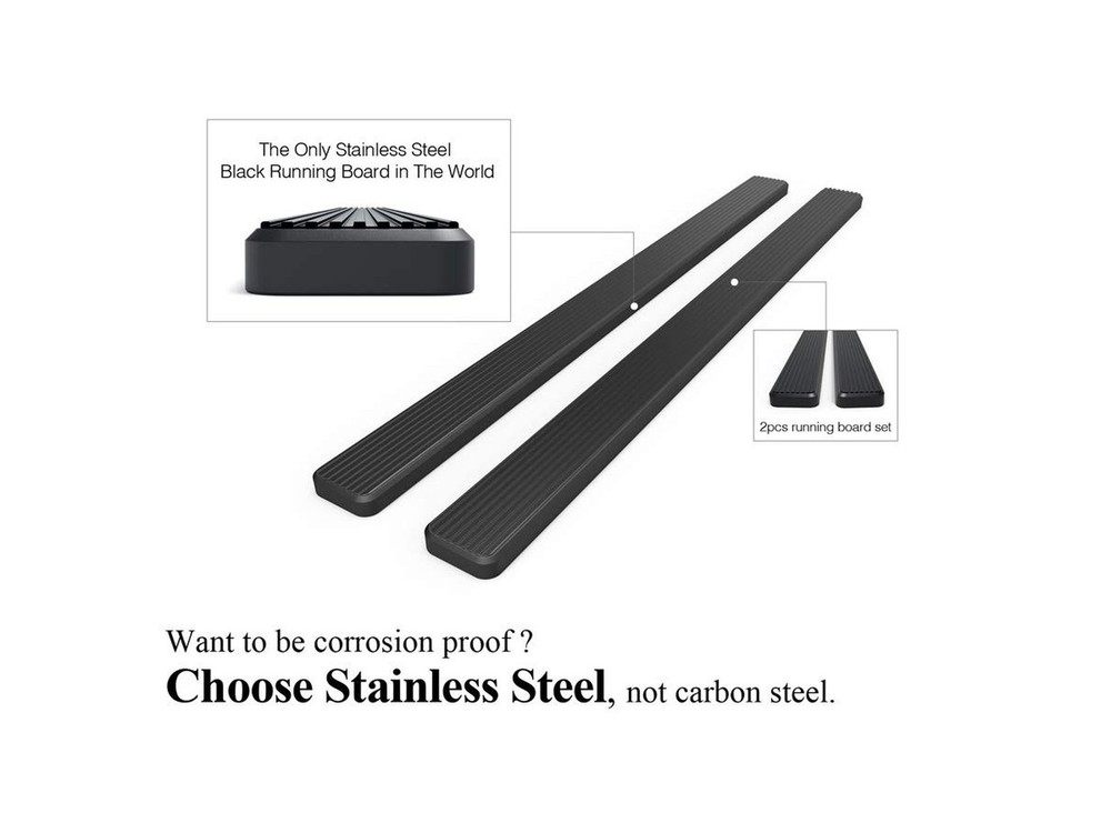 APS Running Boards (Side Steps Bars) Compatible with Chevy Silverado GMC Sier...