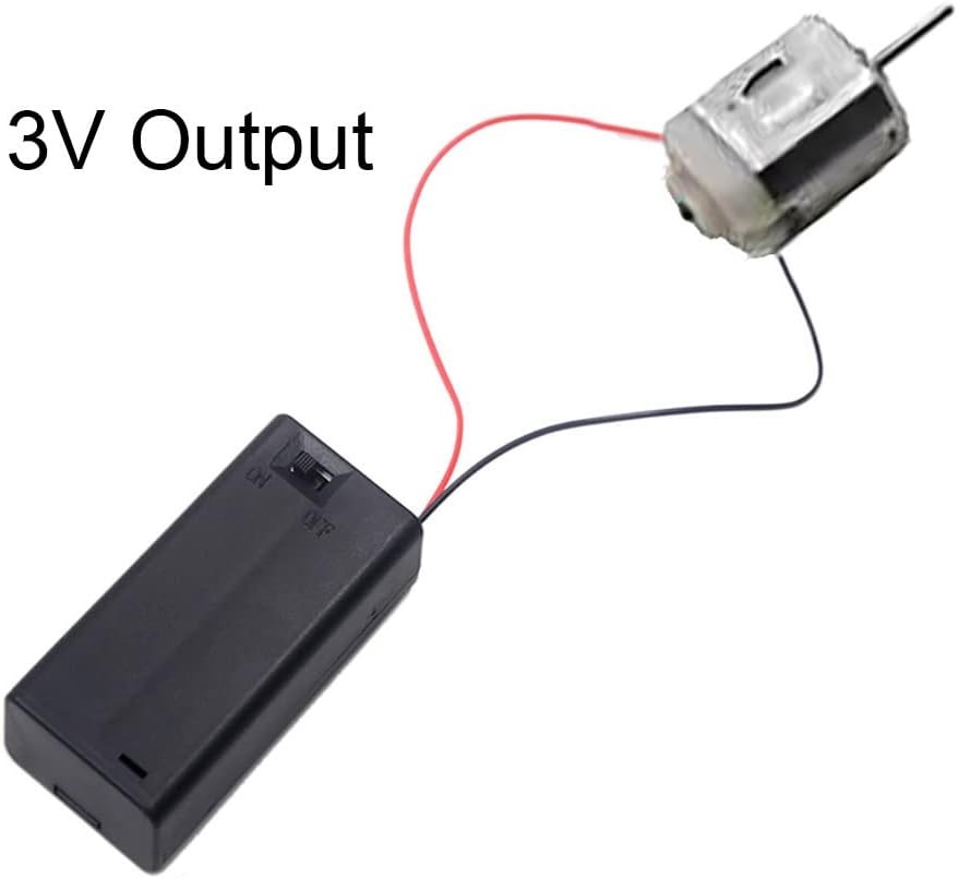 5Pcs 2 AA Battery Holder with Switch, 2X 1.5V Case with...