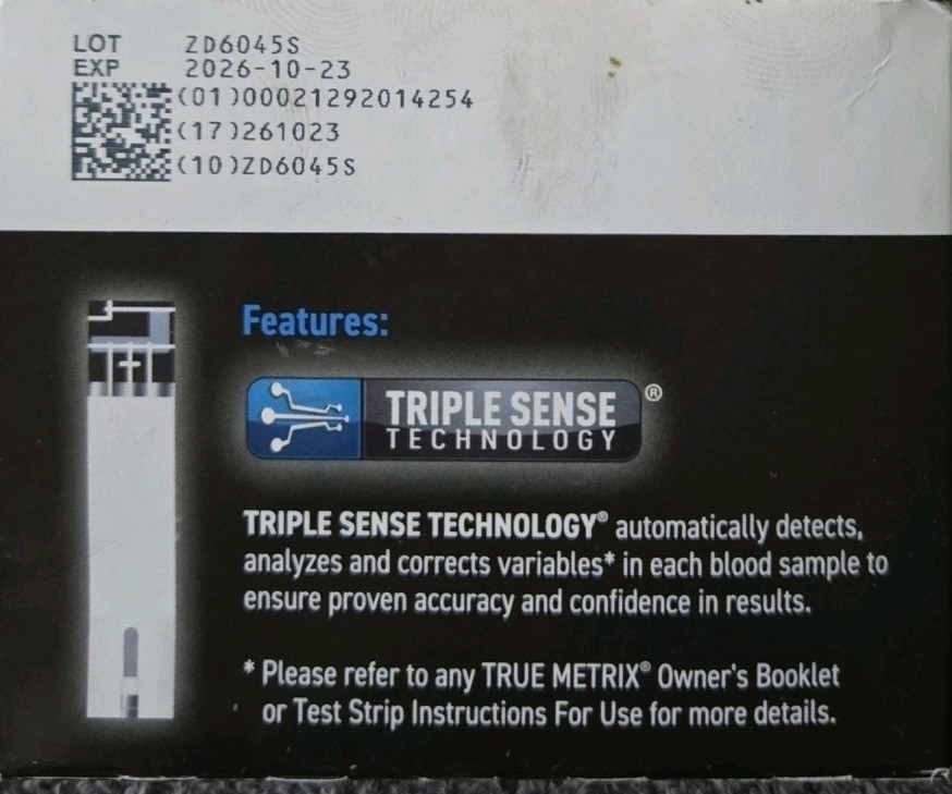 True Matrix 1464 Glucose Blood Test Strips - 100 Strips