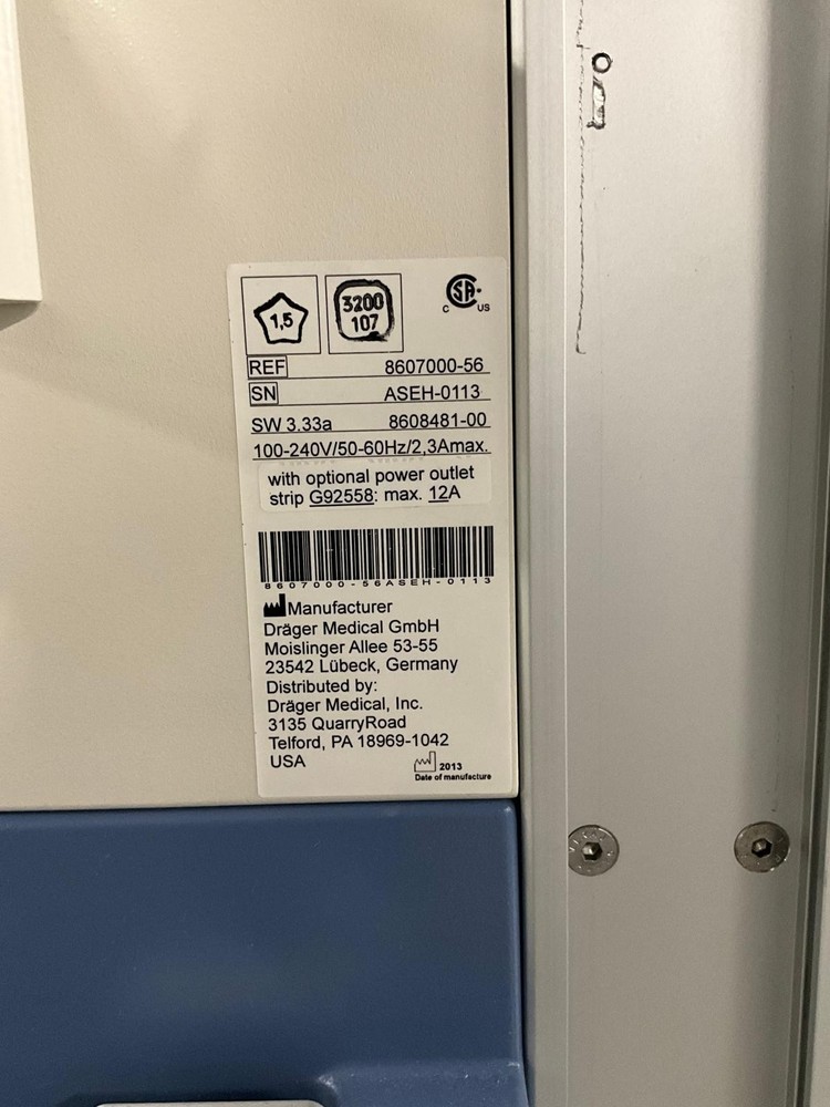 Drager Fabius GS Premium Anesthesia Machine