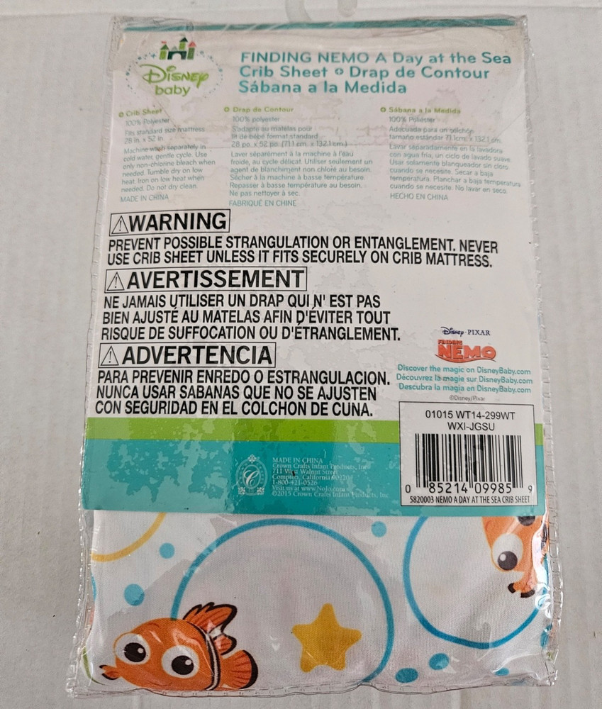 Finding Nemo: A Day at the Sea Crib Sheet
