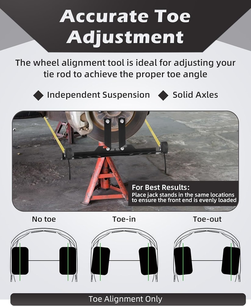 Upgraded Toe Alignment Tool Plates for Low-Profile Vehicles – Quick Setup!