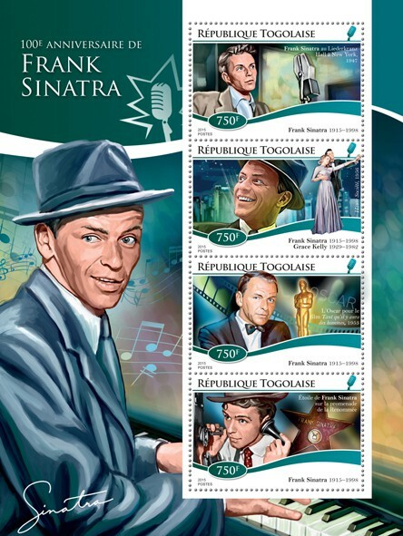 2015 TOGO MNH. FRANK SINATRA   |  Y&T Code: 4372-4375  |  Michel Code: 6584-6587