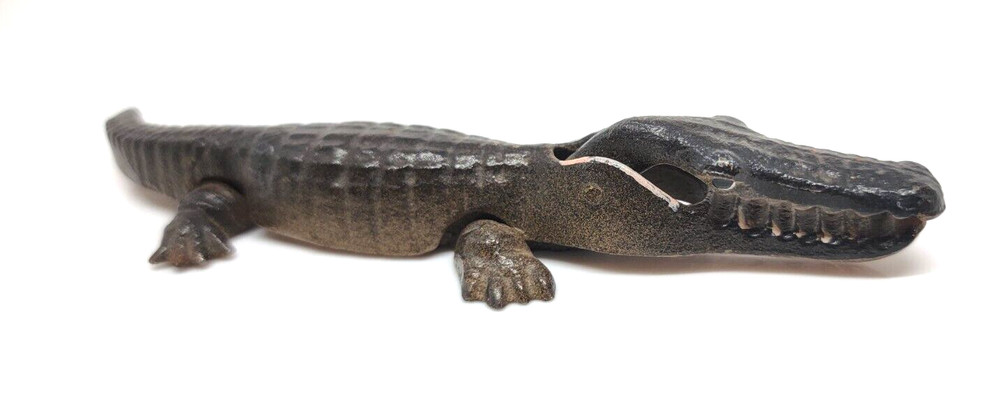 Vintage Cast Iron ALLIGATOR Original Paint Nutcracker 713A