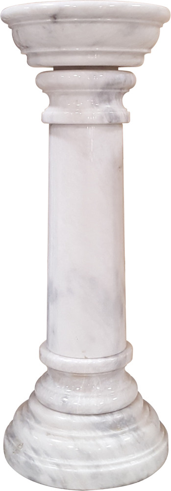 Solid White Marble Pedestal Column 39" Tall. Pickup Only.
