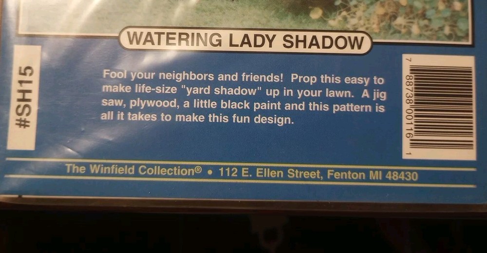 Full Size Woodcraft Patterns Watering Lady Shadow