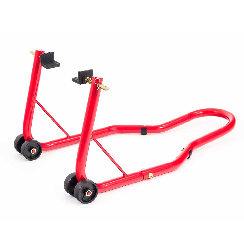 Warrior Front And Rear Motorcycle / Bike Paddock Stands & Bobbin Hook Combo