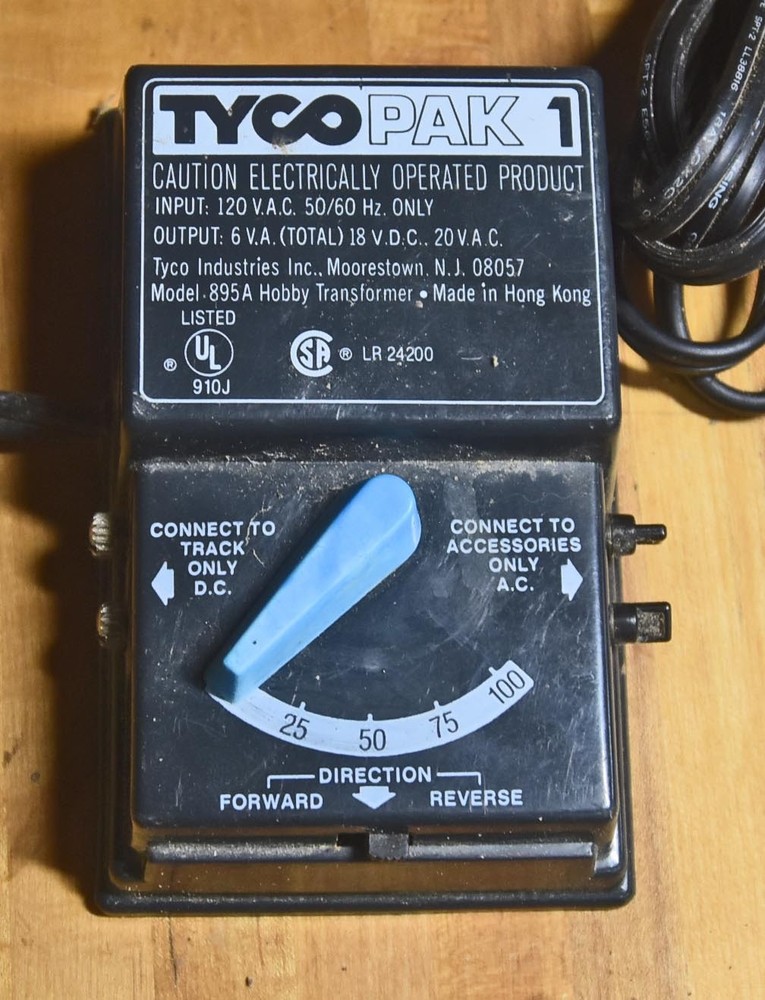 Vintage HO model railroad compact sized Tycos transformers , PAIR