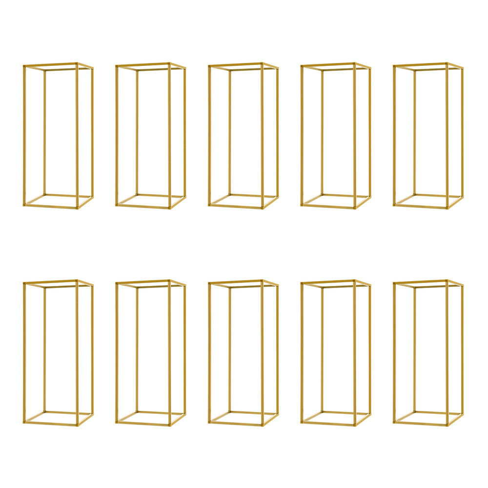 10*Flower Stands Rectangular Metal Floral Display Frame Wedding Backdrop Stand