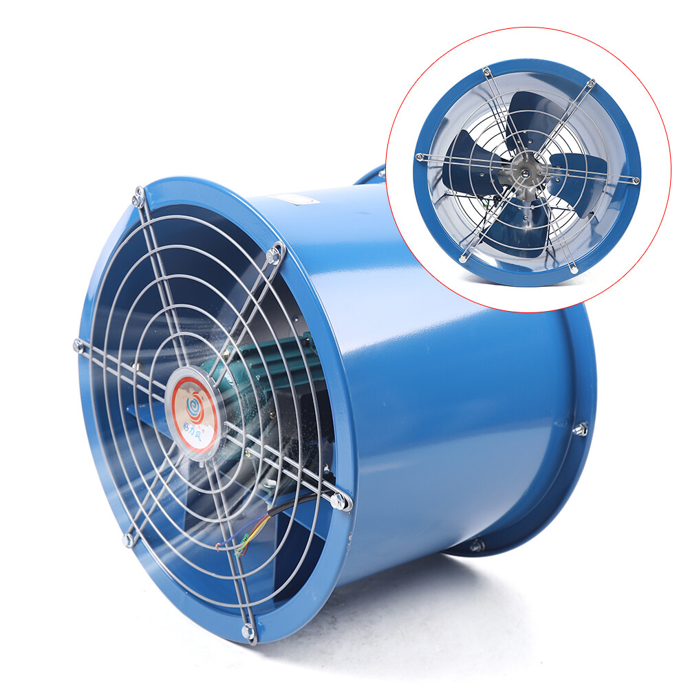 10" Axial Fan 250W Portable Ventilator for Workshop Kitchen Construction Site US