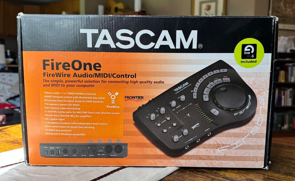 TASCAM FireOne FireWire Audio/MIDI DAW Controller + Power Supply + Box