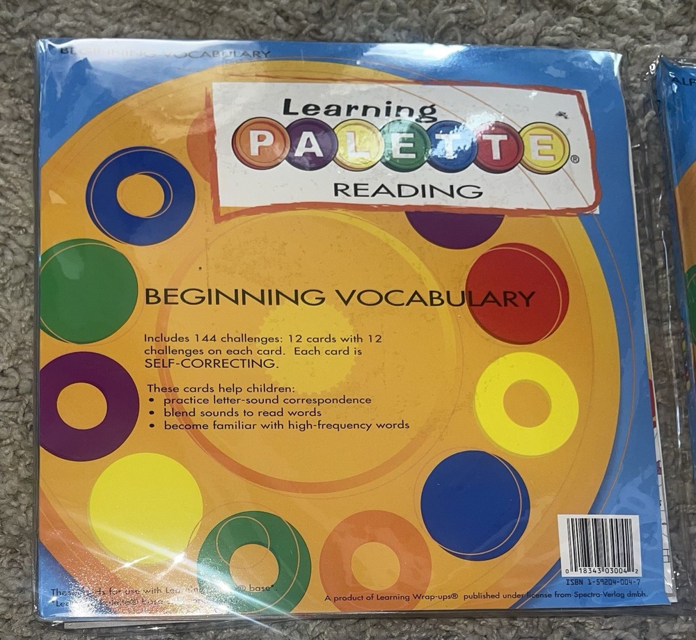 Learning Palette Set Vocabulary Alphabet Rhyming Beginning Consonants EUC