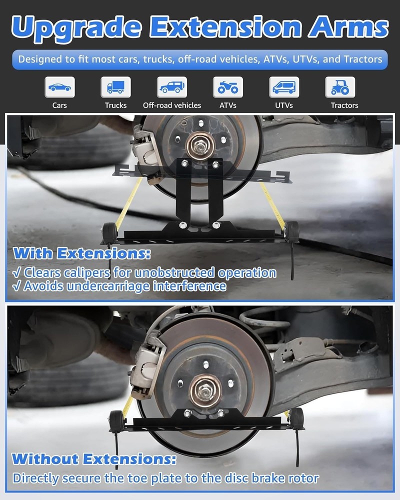 Upgraded Toe Alignment Tool Plates for Low-Profile Vehicles – Quick Setup!
