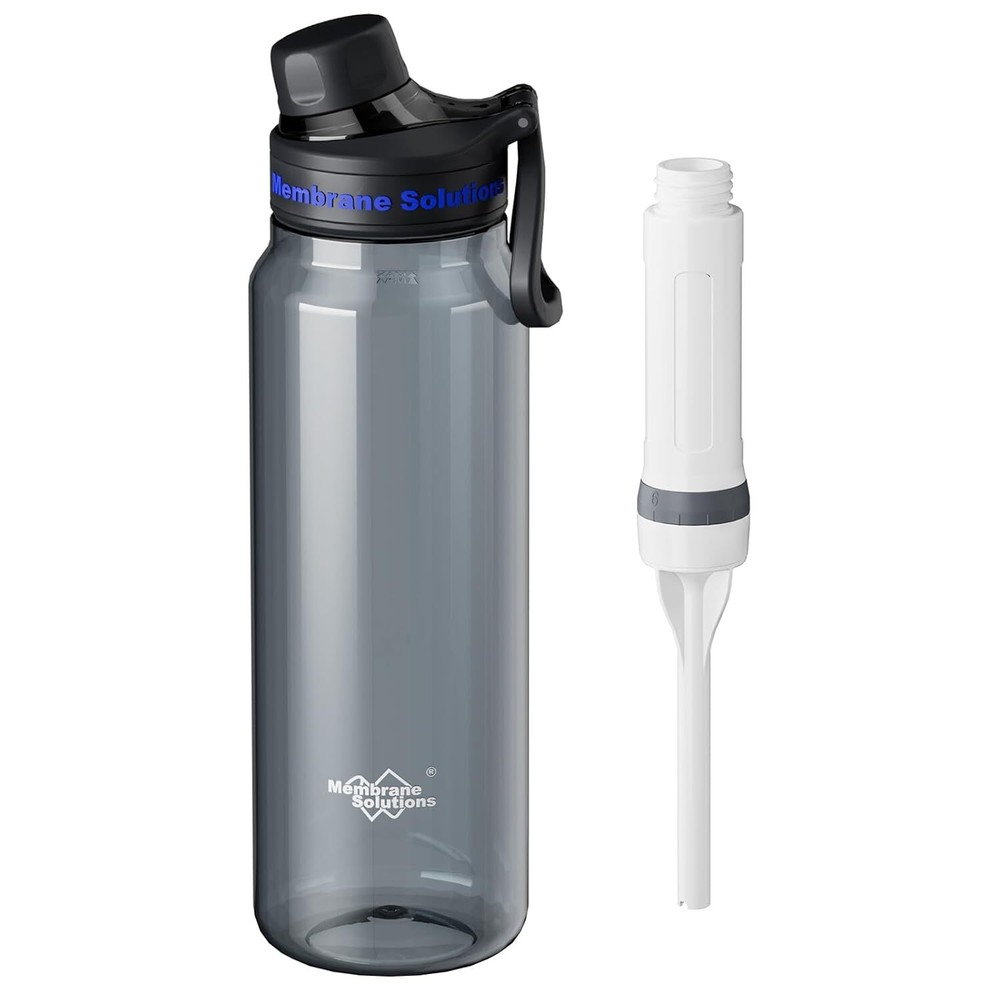 1060mL Water Filter Bottle, 2*Replaceable Filters for Daily Hydration Travel