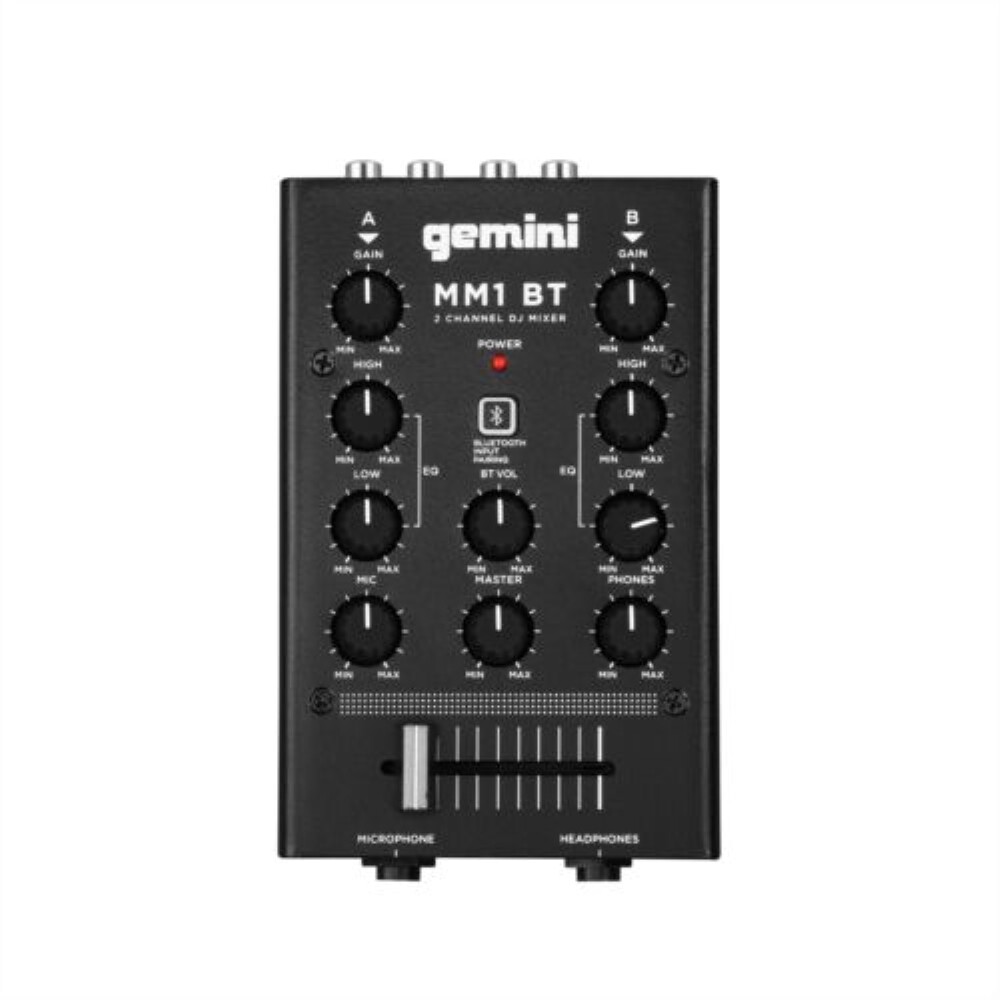 Gemini Pro Audio Equip 2 Channel Bluetooth Live Studio Mixers DJ