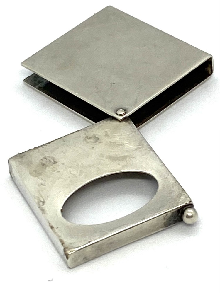 Antique 800 Silver Postmark Holder
