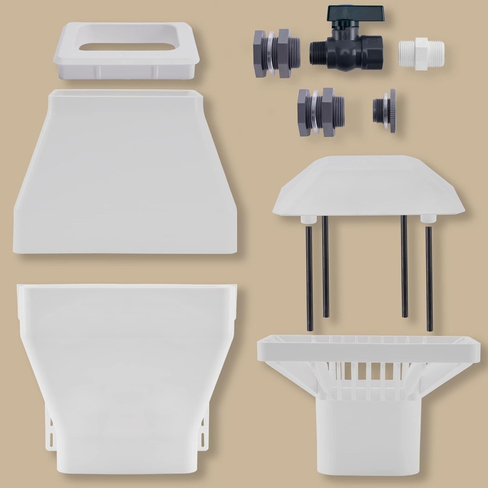 Efficient Rainwater Diverter Kit for Downspouts - Filter Debris & Secure Install