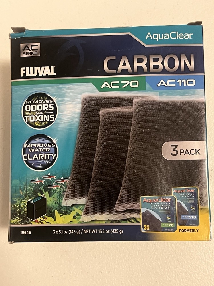 3-Aqua Clear AquaClear Activated Carbon Filter Inserts Replacement  AC 70 AC 110