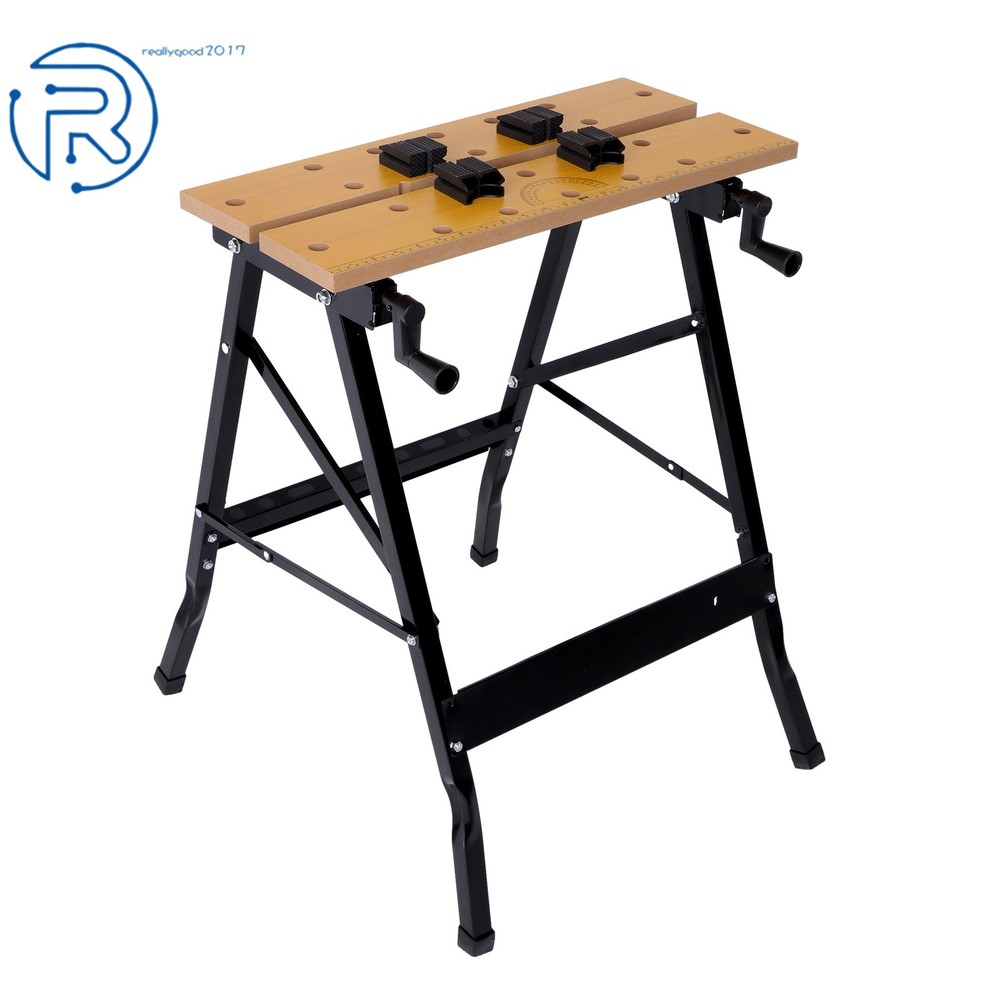 Folding Workbench 220lbs,Vise Garage Steel Work Table Workshop Tool Storage