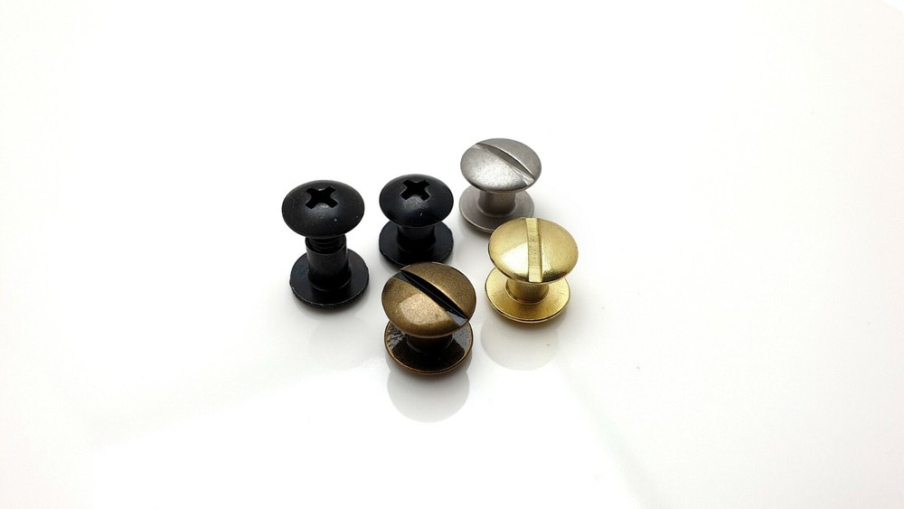 Chicago Screws Book Binding posts - leather kydex various finishes 10pk