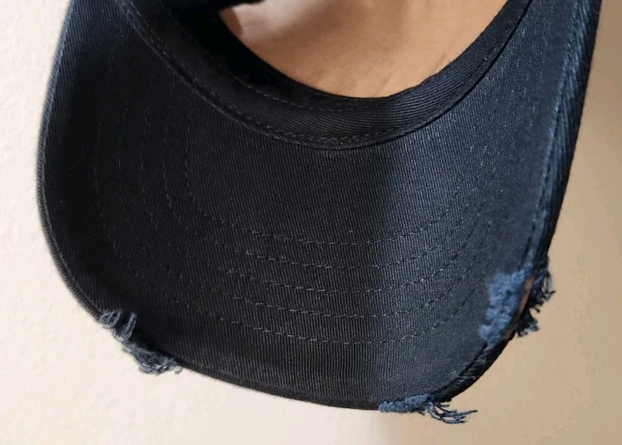 Foo Fighters Hat Low Distressed Adjustable Buckle Black Hat