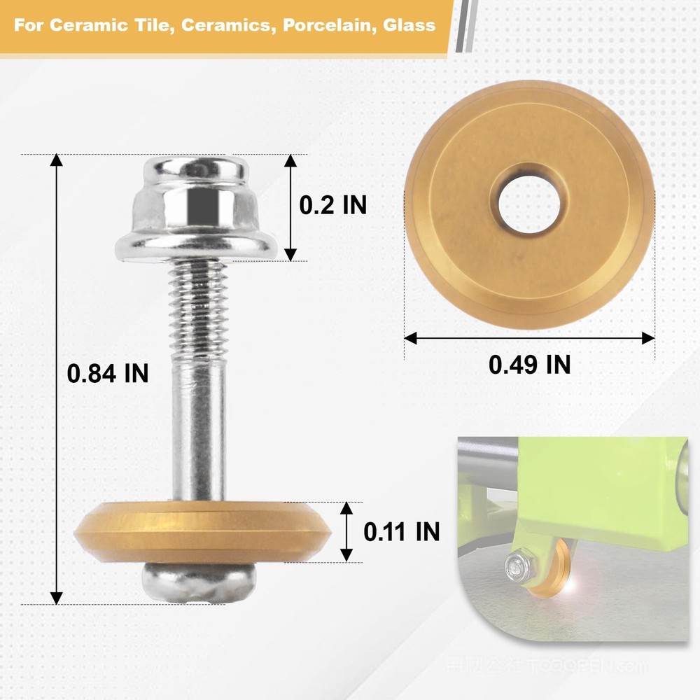 Tile Cutter 12MM Scoring Wheel 14A for All Sigma Pull Handle Tile Cutters, Up...