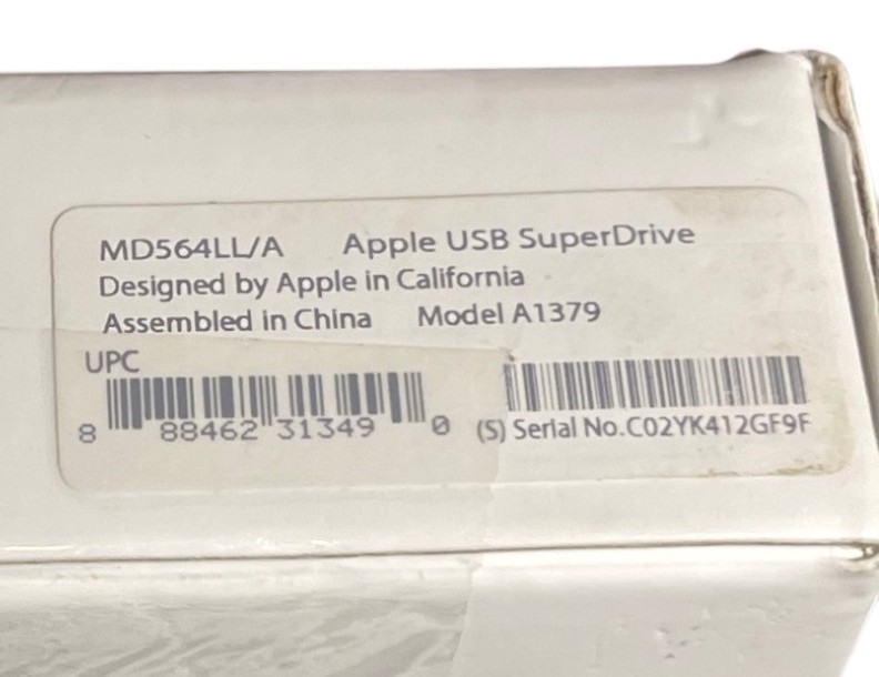 Apple USB SuperDrive A1379 External CD DVD Drive MD564LL/A Open Box