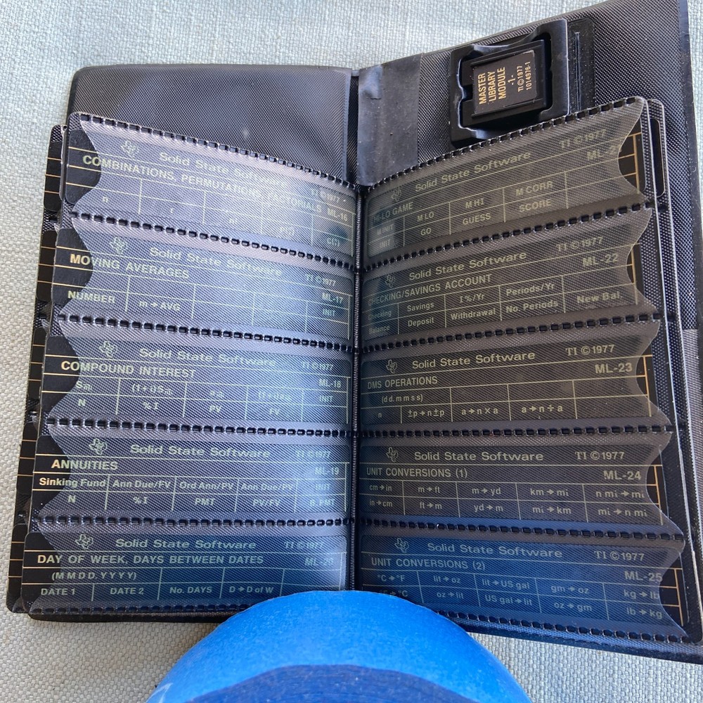 TI Solid State Software Calculator 1977 LE-01-LE-21 Master Library Module ML-02